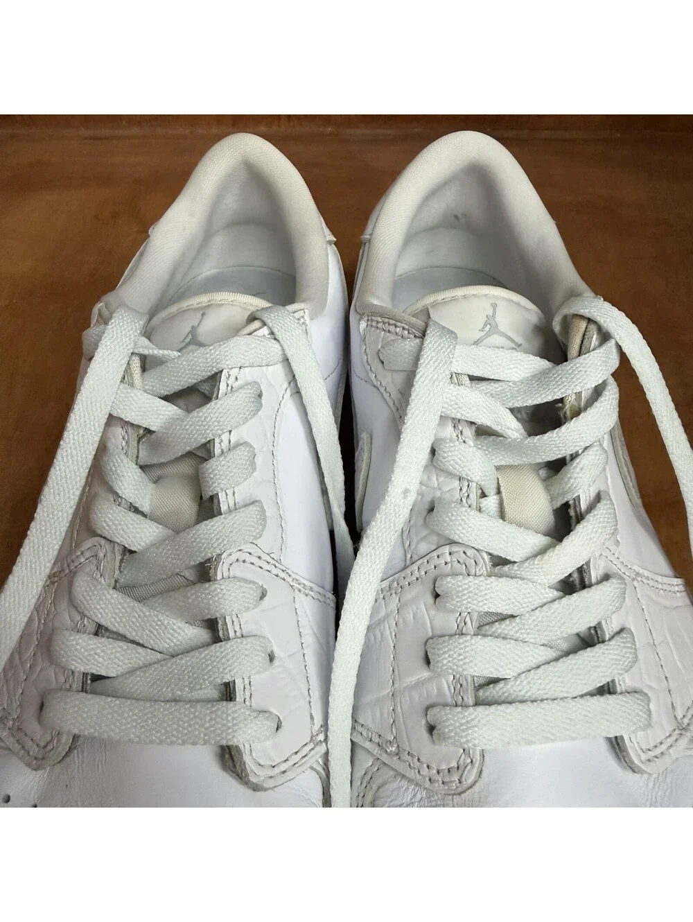 Nike Air Jordan 1 Low Golf Triple White Croc Shoes Mens 11 Sneakers DD9315-110